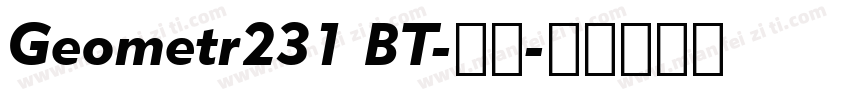 Geometr231 BT-常规字体转换